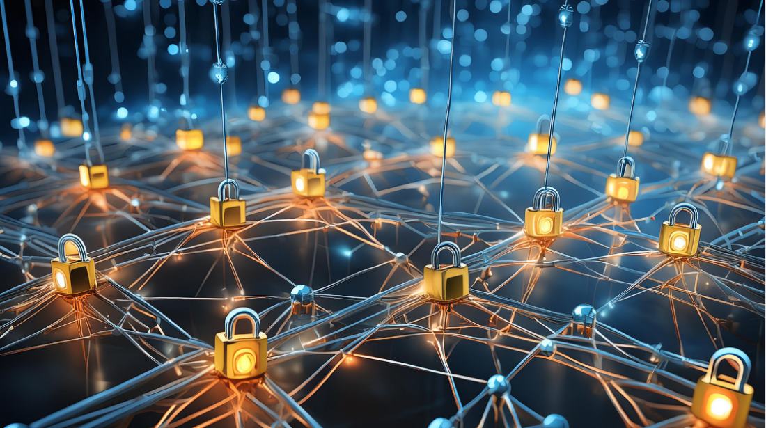 Picture of Network with locks at each connection | NDSU Research Foundation